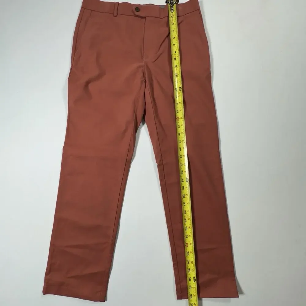 Charles Tyrwhitt Rust Chinos 32x32 Hemmed 29 Slim Fit Non Iron Pants NEW NWT - Picture 2 of 9